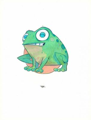 Davide Tosello | Illustration originale pour le petit guide des symboles : la Grenouille - Maison Croa Croa | Daniel Maghen
