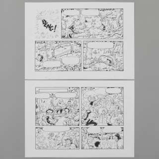 Jan Bosschaert (°1957) | Geduvel op de Heide. Originele tekenplaat van de 39ste pagina uit het verhaal. Oost-Indische inkt... | Bernaerts