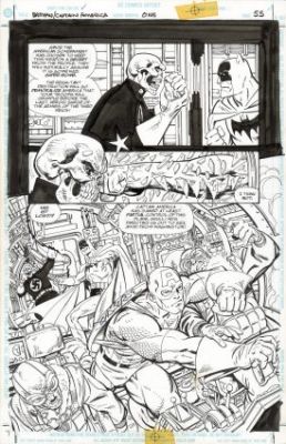 Byrne, John - BATMAN/CAPTAIN AMERICA Half Splash | ComicConnect