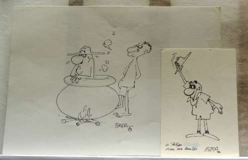 BARA - 2 DESSINS DEDICACES 1 Dessin original Ã  l’encre signé Bara 1984 format :  21 [...] | Arthema Auction