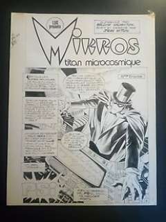 Mitton, Jean-Yves - Original plate, title page (p.1) + colour tracing paper  - Mikros issue 19  - (1983)