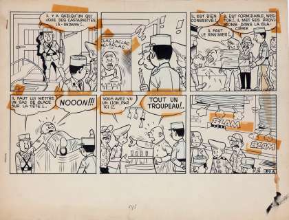 Hubinon | Pistolin, planche n°89A à l’encre de Chine de… | Millon