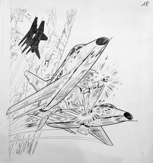 WEINBERG Albert  - Dan Cooper  - Projet de couverture avec un crash entre avions  - [...] | Vermot et Associés