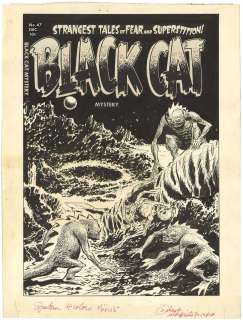 Lee Elias | Black Cat Mystery #47 Cover | Nostalgic Investments