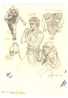 Glenn Fabry - 1st EVER SLAINE drawing and original costume design HISTORIC