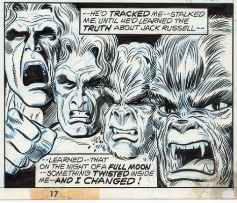 MIKE PLOOG Werewolf by Night #4 ORIGINAL COMIC ART Marvel TRANSFORMATION PAGE! | eBay US