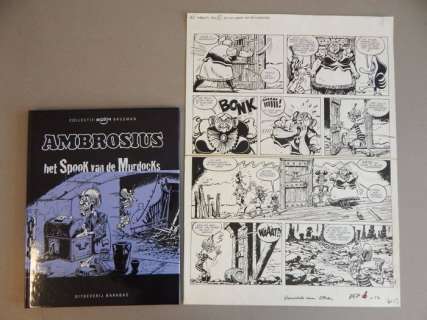 Brugman, Gideon | Originele pagina (p.31)  - Ambrosius  - Het Spook van de Murdocks + Luxe album & Ex-libris  - hc met linnen rug  - (1972/2014) | Catawiki