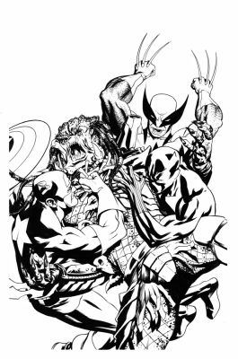 Mike McKone | Predator Kills The Marvel Universe #4 Cover | Mike McKone