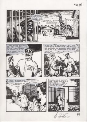 Giampiero Casertano | Tavola originale per Dylan Dog 283 ‘Il persecutore’. Cm. 29,5 x 42. Anno di esecuzione 2010. Pag. 59. Firmata. | Art e Fumetto