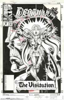Kevin Kobasic and Greg Adams - Original Cover Art for Deathlok #28 (Marvel, 1993). Beautiful image of the -