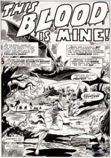 Dick Ayers Dracula Lives! #4 Complete 12-Page Story Original Art (Marvel, 1974) | Heritage
