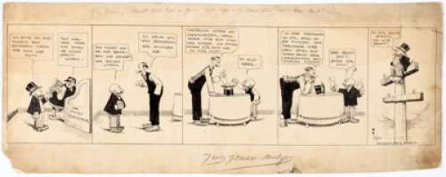 Bud Fisher Mutt and Jeff Daily Comic Strip Original Art (Star Co., 1912). Originally printed in the US, this - | Heritage