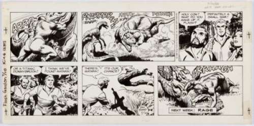 Dan Barry Flash Gordon Sunday Comic Strip Original Art dated 7-10-88.(King Features Syndicate, 1988). Flash, - | Heritage