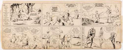 Lyman Young and Alex Raymond (attributed) Tim Tyler’s Luck Partial Sunday Comic Strip Original Art (King - | Heritage