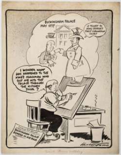 Cy Hungerford - Single Panel Gag Strips Original Art Group of 2 (Pittsburgh Post-Gazette, 1940s). Here are two - | Heritage