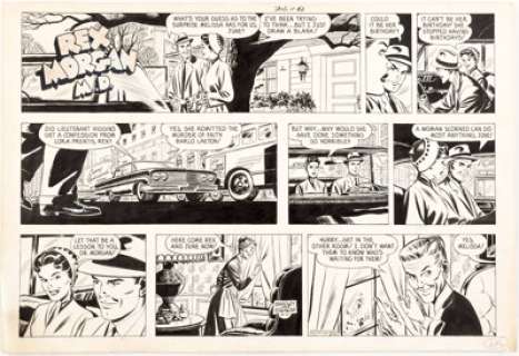 Marvin Bradley and Frank Edgington Rex Morgan, M.D. Sunday Comic Strip Original Art dated 2-11-62 (Field -