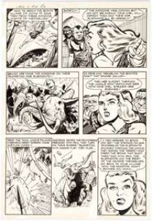 Bob Powell Cave Girl #13 (aka A-1 #116): "Altar of the Axe" Page 24 Original Art (Magazine - | Heritage