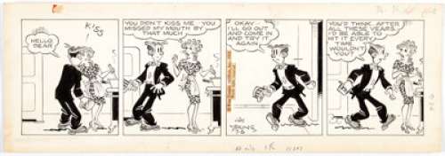 Chic Young Blondie Daily Comic Strip Original Art dated 7-6-64, and Conceptual Pencil Art Group of 2 (King Feature... (Total: 2 Original Art) | Heritage