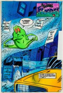 Slimer! #2 Splash Page 1 Color Production Art (Now Comics, 1989)....