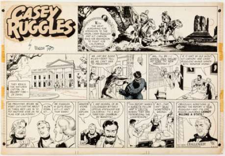 Warren Tufts Casey Ruggles Sunday Comic Strip Original Art dated 8-20-50 (United Features Syndicate, 1950).... | Heritage