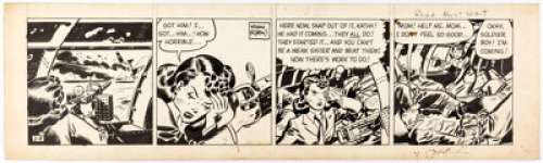Frank Robbins Scorchy Smith Daily Comic Strip Original Art dated 2-8-44 (Associated Press Syndicate, 1944).... | Heritage