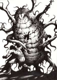 Stephen Fabian Almuric Portfolio Plate #14 Original Art (Jonathan Bacon Publ., 1977).... | Heritage