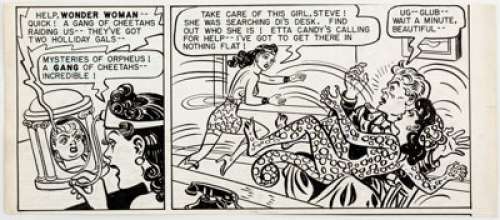 H. G. Peter Wonder Woman Partial Panel Page Original Art (DC Comics, c. 1940s). ... | Heritage