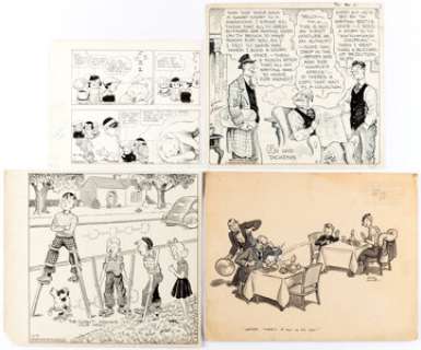 Gene Ahern, James Swinnerton, and Others Our Boarding House and Additional Gag-Panel Features Original Art (1934-3... (Total: 4 Original Art) | Heritage