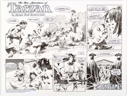Tom Grindberg Tarzan #3748 Sunday Comic Strip Original Art (United Feature Syndicate, 2016).... | Heritage