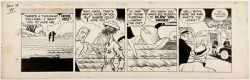 Chester Gould Dick Tracy Daily Comic Strip Breathless Mahoney Original Art dated 7-14-45 (Chicago Tribune, 1945).... | Heritage