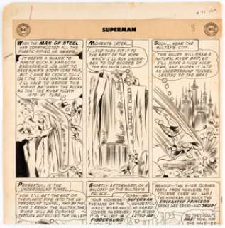 Wayne Boring and Stan Kaye Superman #95 Story Page 8 Original Art (DC Comics, 1955).... | Heritage