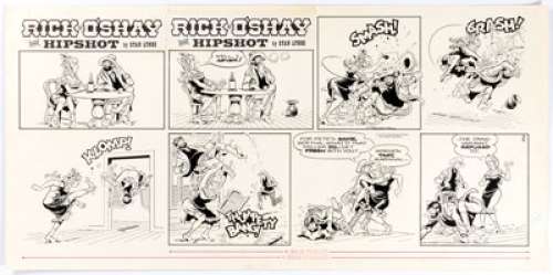  - Stan Lynde Rick O‘Shay Sunday Comic Strip Original Art dated 3-4-73 (Chicago Tribune, 1973)....