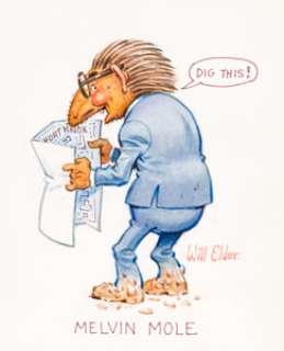 Will Elder (aka Bill Elder) - Melvin Mole Illustration Original Art (c. 1980-90s).... | Heritage