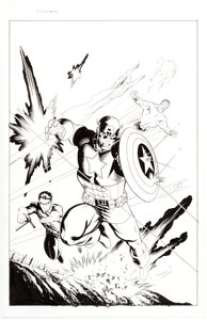 Ed McGuinness Captain America and Bucky #622 Variant Cover Original Art (Marvel Comics, 2011). ... | Heritage