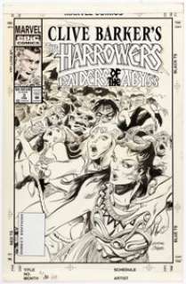 Gene Colan and Joe Rubenstein Clive Barker’s The Harrowers #3 Cover Original Art (Marvel, 1994).... | Heritage
