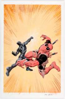 Kyle Baker Black Panther vs Deadpool #5 Variant Cover Painting Original Art (Marvel, 2019).... | Heritage
