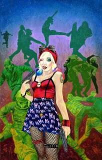 Andy Brown - Harley Quinn pinup - Paint
