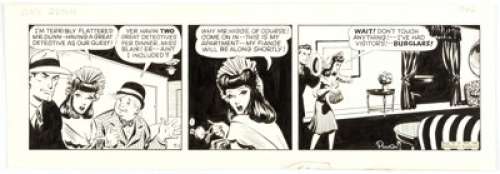 Paul Pinson Dan Dunn Daily Comic Strip dated 9-3-42 (Publishers Syndicate, 1942)...