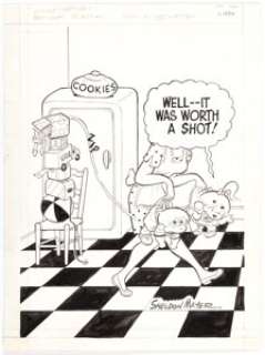 Sheldon Mayer Best of DC #47 Unpublished Sugar & Spike Back Cover Original Art (DC, 1984).... | Heritage