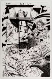 Mike Deodato Jr., Carlos Mota, and Emir Ribeiro Glory #0 Story Page 9 Original Art (Image, 1996)....