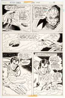 Curt Swan and Murphy Anderson Action Comics #408 Story Page 15 Original Art (DC, 1972). Superman braves strange - | Heritage