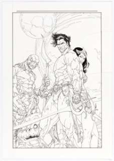 Bart Sears John Carter, Warlord of Mars #1B Cover Original Art (Dynamite Entertainment, 2014). Sears’ variant - | Heritage