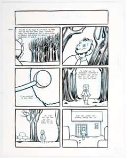 Paul Hornschemeier Forlorn Funnies Story Page 22 Original Art (Absence of Ink Comic Press, 2002). A wonderful -