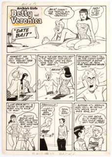 George Frese and Terry Szenics Archie’s Girls Betty and Veronica #18 Story Page 1 Original Art (Archie, 1955). - | Heritage