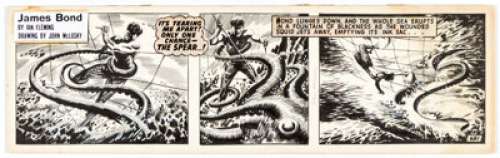 John McLusky James Bond #681 Daily Comic Strip Original Art (London Daily Express, 1959). ...