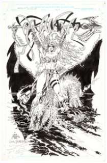 Gary Kwapisz Angela #3 Angela Pin-Up Original Art (Image, 1995). This stunning pin-up of beautiful, cocky, yet -