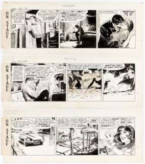 Leonard Starr On Stage Daily Comic Strip Consecutive Original Art Group of 3 (Chicago Tribune, 1968).... (Total: 3 Original Art) | Heritage
