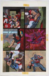 Kevin O‘Neil Marshal Law #2 Painted Story Page 17 Original Art (Marvel/Epic, 1988)....