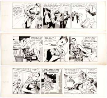 Alex Kotzky | Apartment 3-G Daily Comic Strip Original Art Group of 3 (Publishers Syndicate, 1962). | Heritage