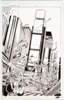 Manuel Garcia and Scott Koblish - Marvel Adventures Fantastic Four #6 Splash Page 1 Original Art (Marvel, 2006).